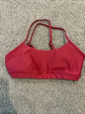 Women's Red Alo Bralette with Double Straps